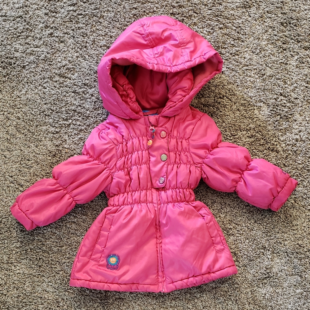 Girls 2T Toddler Pink Winter Jacket-Gagou Tagou